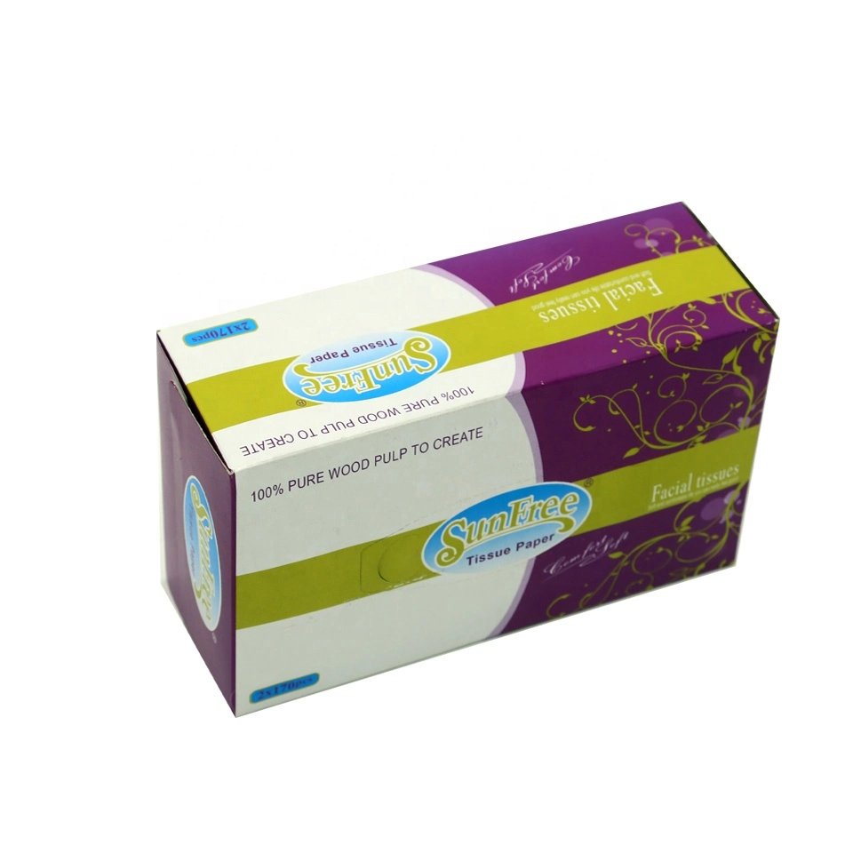 100% Virgin Pulp Material Ultra Soft Custom Daily Use Box Facial Tissue Paper 2 & 3 Ply