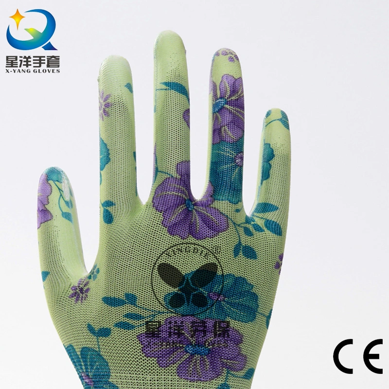 Hot Sale Industrial PU Top Fit Coated Safety Work Labor Gloves for Gardening