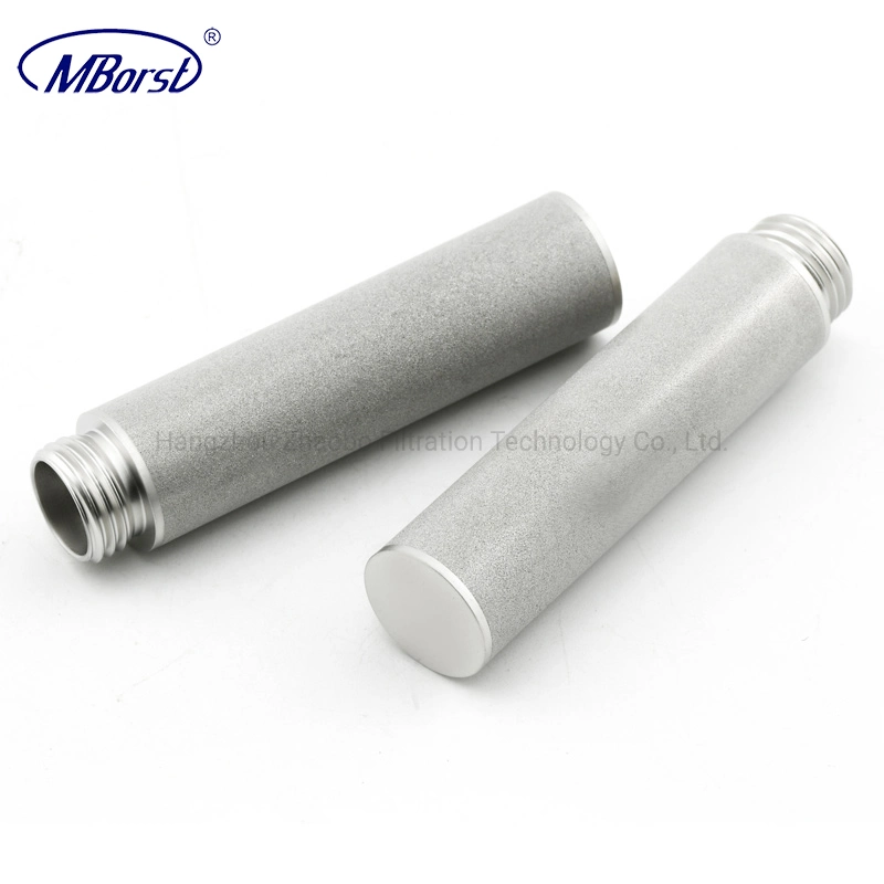 High Purity Titanium Metal Powder Filter Cartridge Stainless Steel Sintered at High Temperature for Steam Oxidizing Corrosive Liquids/Gas Filtration 1/5 Micron