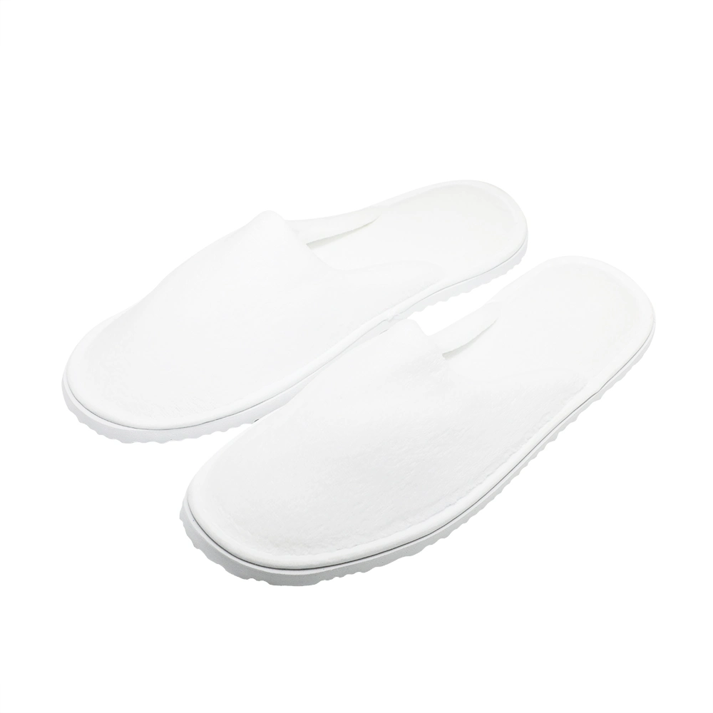 Wholesale Manufacturer Cheap Disposable Open Toe Hotel Amenities Terry Slippers