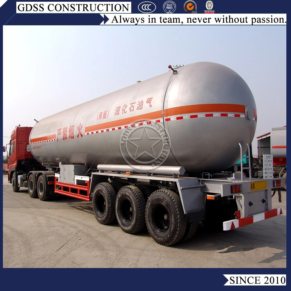 Tri-Axle 58000 Liters Compressed Gas Tank LPG Tanker Semi Trailer