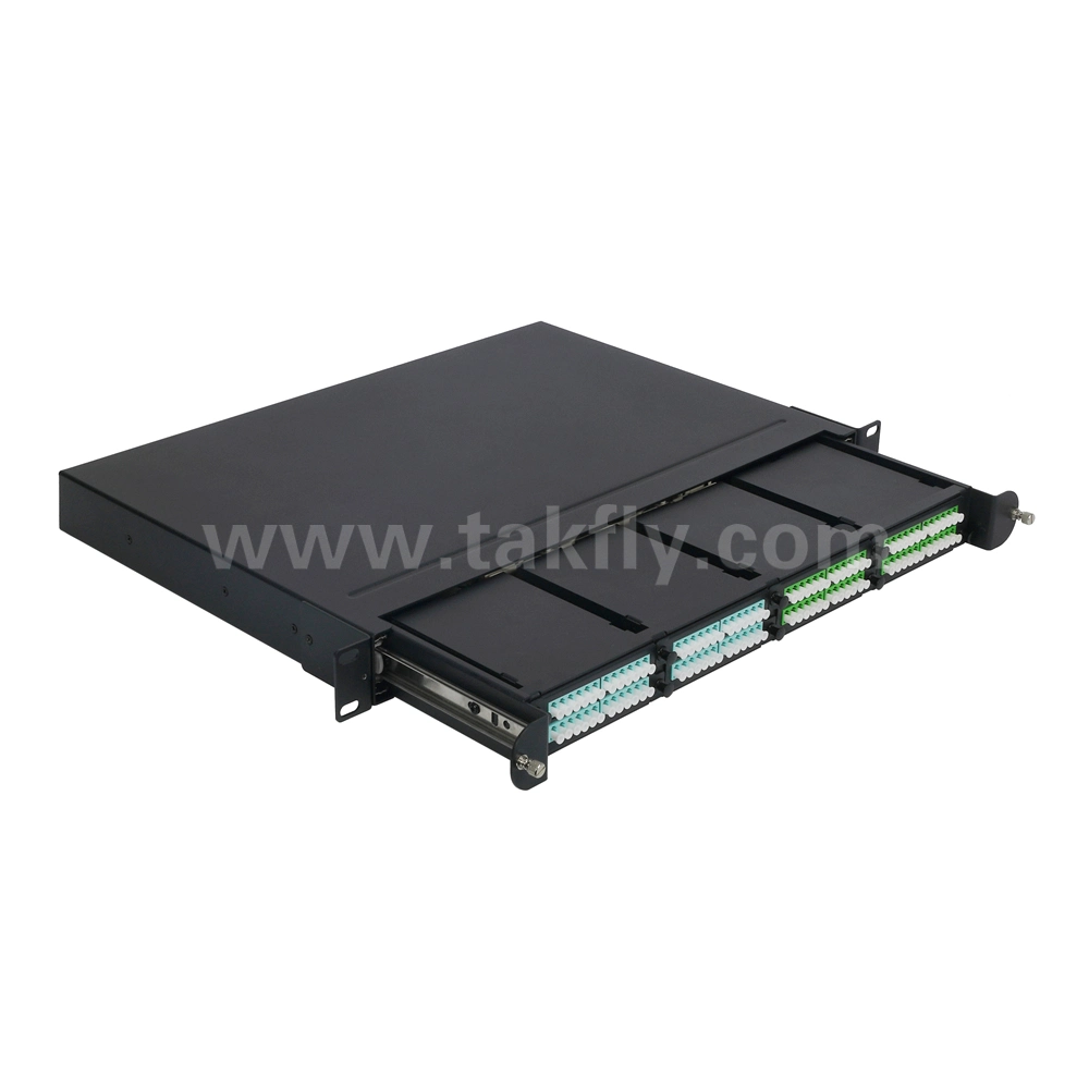 1u 96 Port Pull-out Aluminium Alloy Fodp with 4X24f Removable MPO Cassette