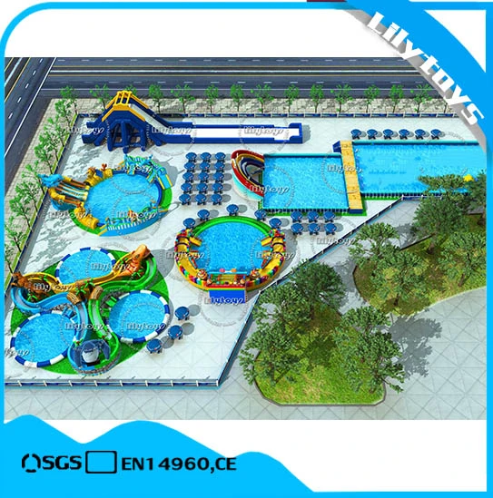 Professional Customized Mobile Inflatable Water Park for Commerce