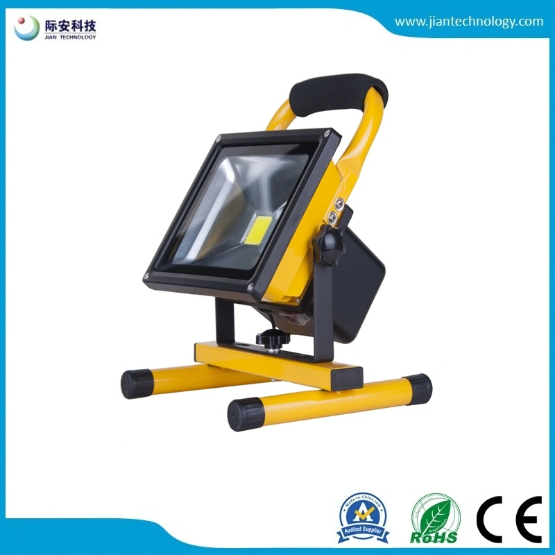 20W LED Portable Spotlight 3000lm Super Bright LED Work Light Rechargeable for Outdoor Camping Lamp