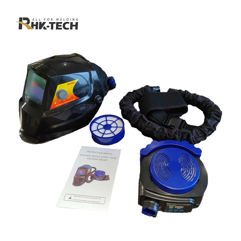 Rhk Full Head Solar Powered Auto Darkening Respirator Air Purifying Welding Helmet with Ventilation