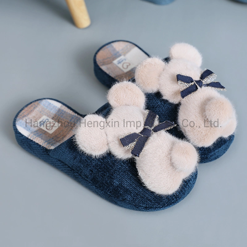 31815 3D Bear Furry Slippers Women Slippers Outdoor Indoor Home Anatomic Female Casual Shoes