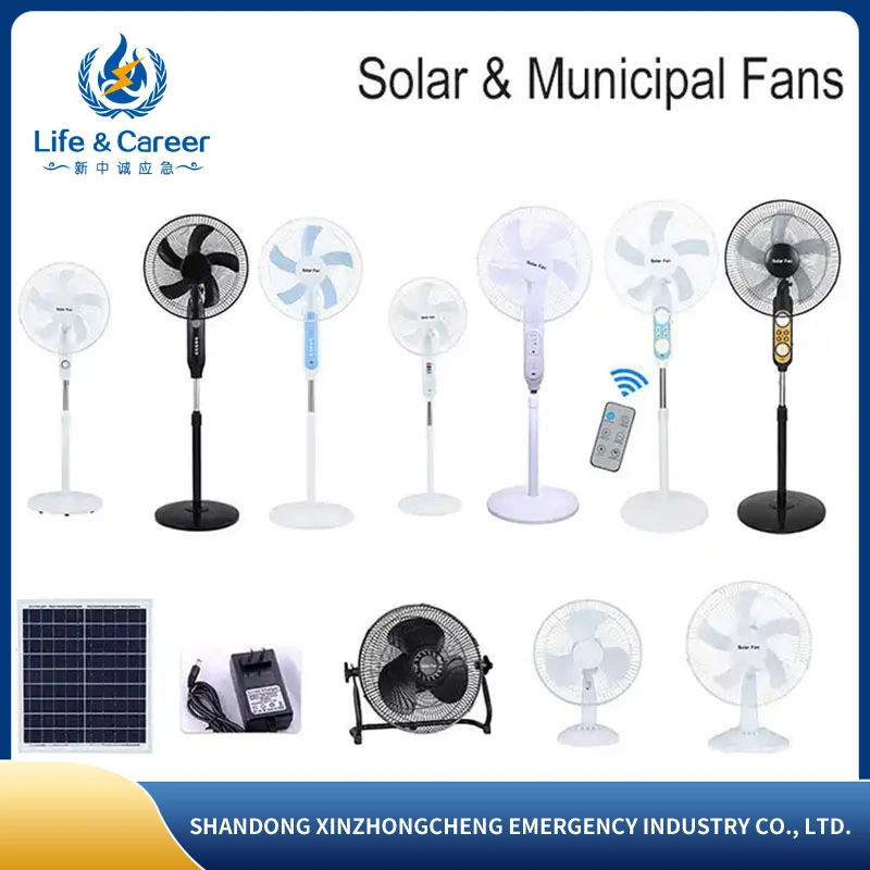 12 Inch Solar Power Fan 4000 mAh Rechargeable Solar Fans Outdoor Camping Solar Desk Fan with Solar Panel Py2142A