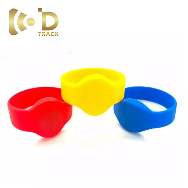 Logo Printing Programmable Wristbands RFID Silicone RFID Bracelet 13.56MHz NFC ISO14443A for Festival Access Control Resuable Silicon RFID Wristband