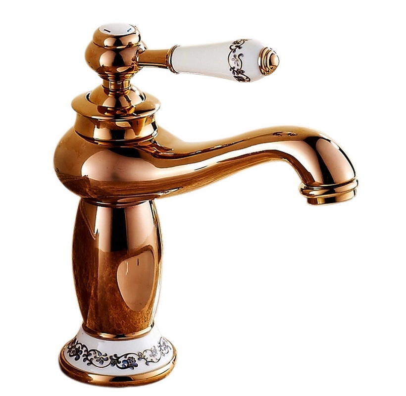 Brass Body Single Level Single Handle Bathroom Basin Faucet