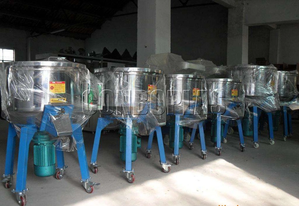 Vertical Stainless Steel SUS304 Industrial Small Mini Color Blending Mixer Machine for PP LLDPE LDPE HDPE ABS Granules Pellets