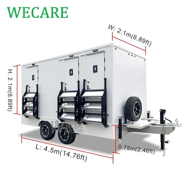 Onlywe Mobile Portable Public Shower Toilet Mobile Restroom with Trailer