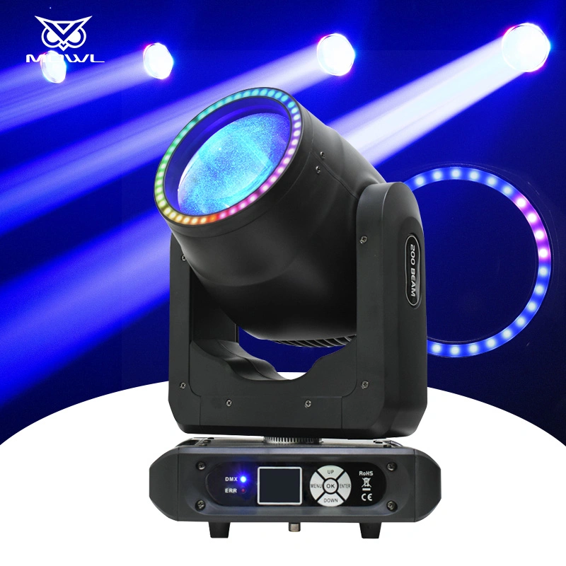 Lampe de scène de tête mobile LED 200 W avec parties durables KTV Éclairage par faisceau