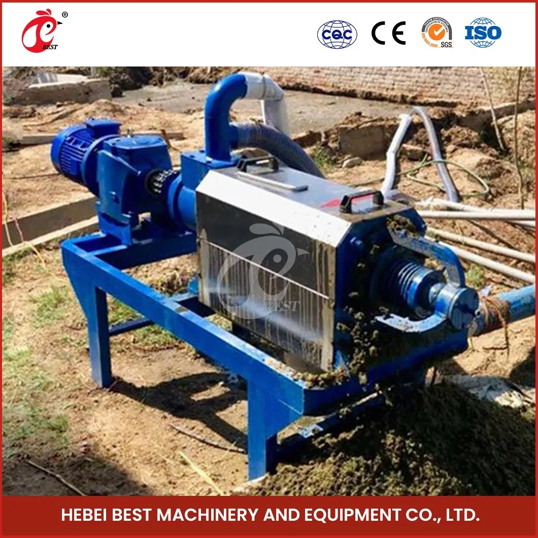 Bestchickencage Manure Drying Machine China Small Cow Manure Dryer Manufacturing Free Sample No Need Add Flocculant Electric Chicken Manure Dryer