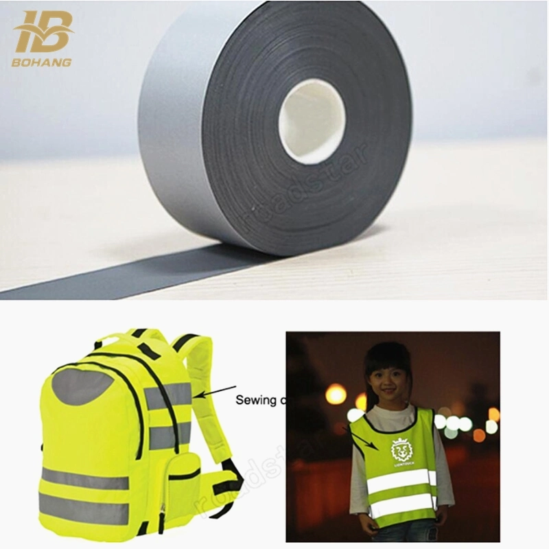 Wholesale/Supplier Tc Backing Silver Visibility Reflective Fabric for Safety Vest