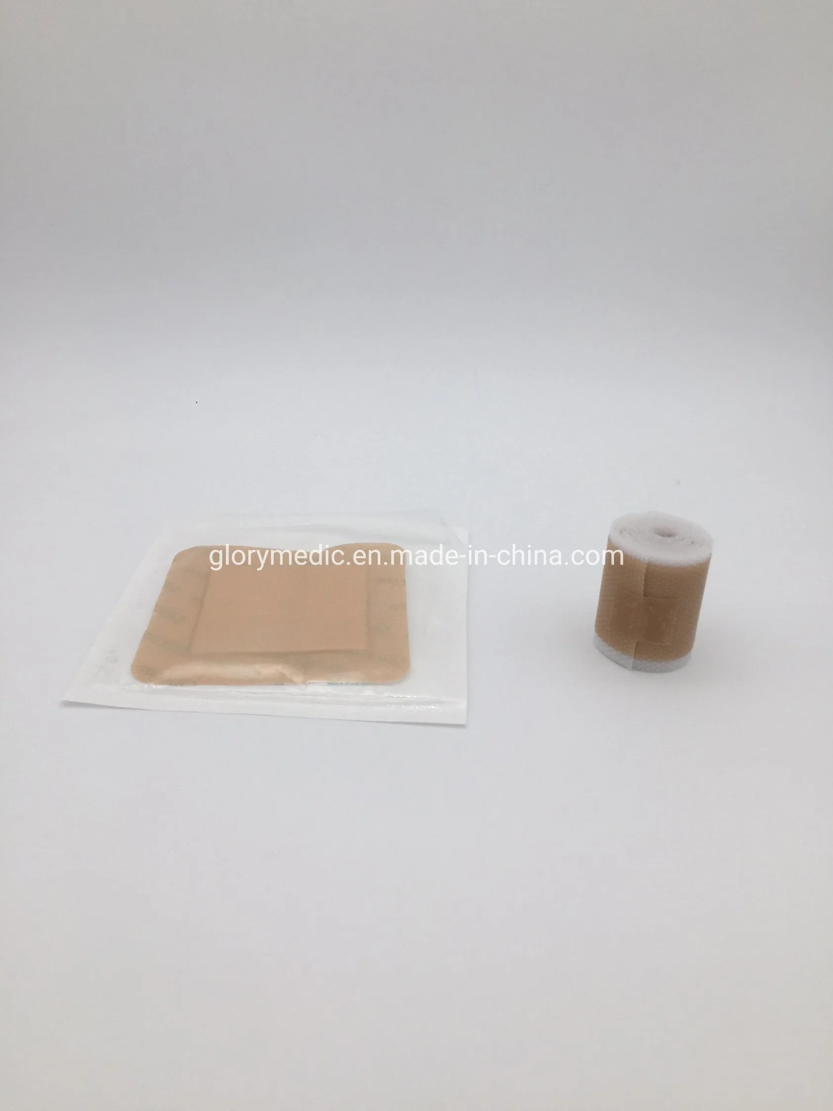 PU Film Backing Wound Care OEM Silicone Foam Dressing with Border