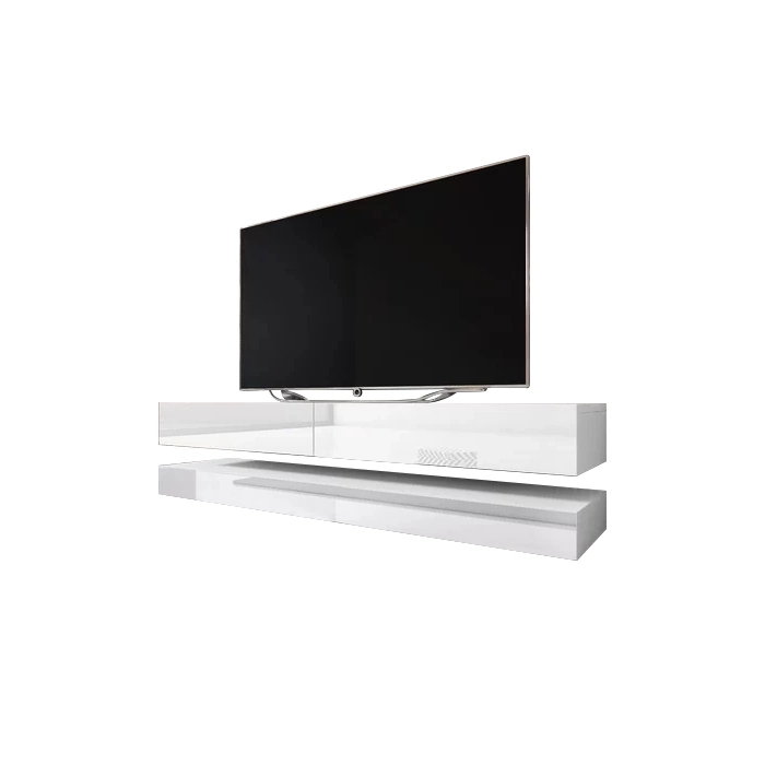 Wholesale/Supplier Modern Wood Furniture LED Light High Glass Wall Mounted TV Stand