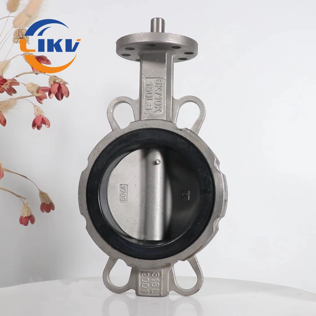 Pn16 DN50-200 4 Inch Stainless Steel Pn16 Universal Wafer Butterfly Valve Supplier