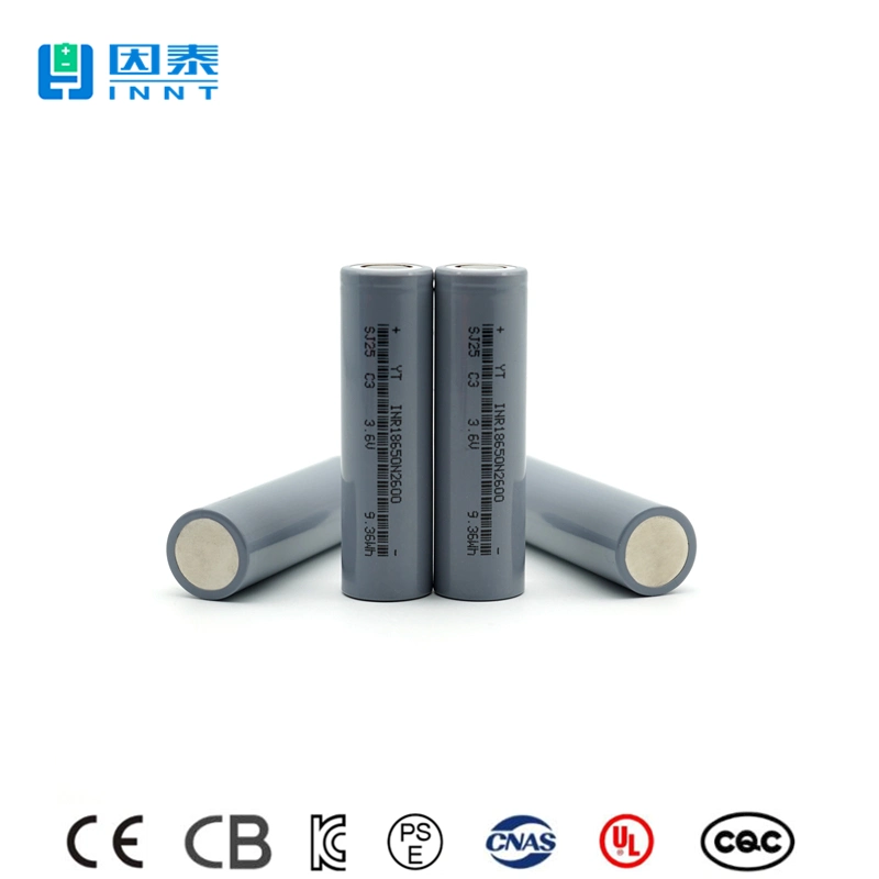 18650 Batterie rechargeable au lithium Li-ion haute capacité de 2500mAh 3.6V 3c Taux de décharge