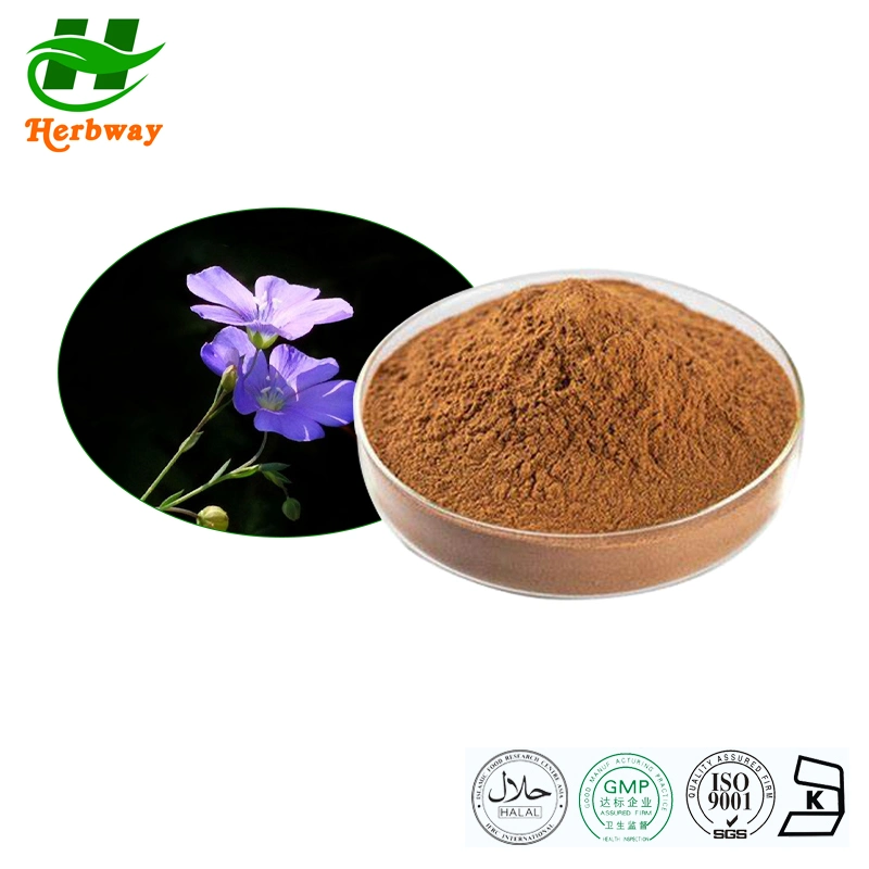 Herbway Herbal Extract Flax Seed Extract Linum Usitatissimum L Extract Powder Flax Lignans Extract Powder Reduce Premenstrual Syndrome
