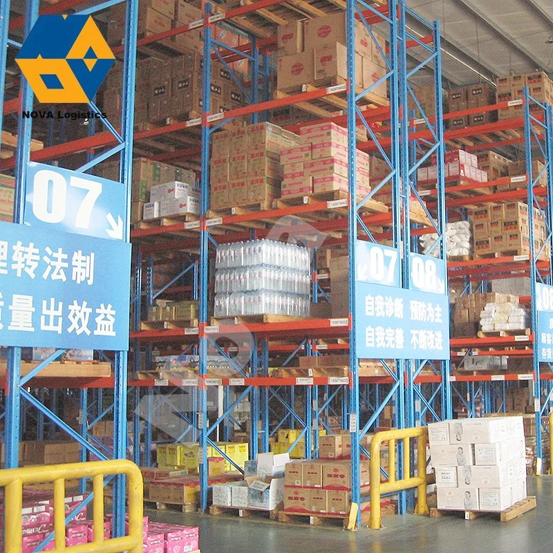 Large Space Blue Orange Beam Warehouse Heavy Duty Storage Radio Shuttle Roller Q355b Steel Pallet Rack System