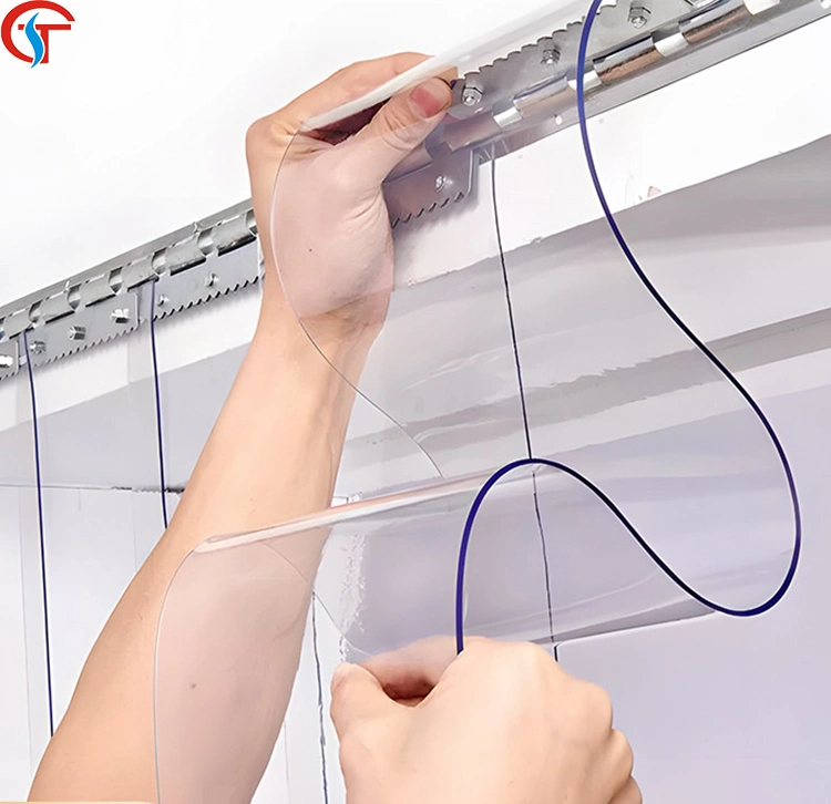 EU Standard High Transparent Clear Freezer PVC Strip Curtain