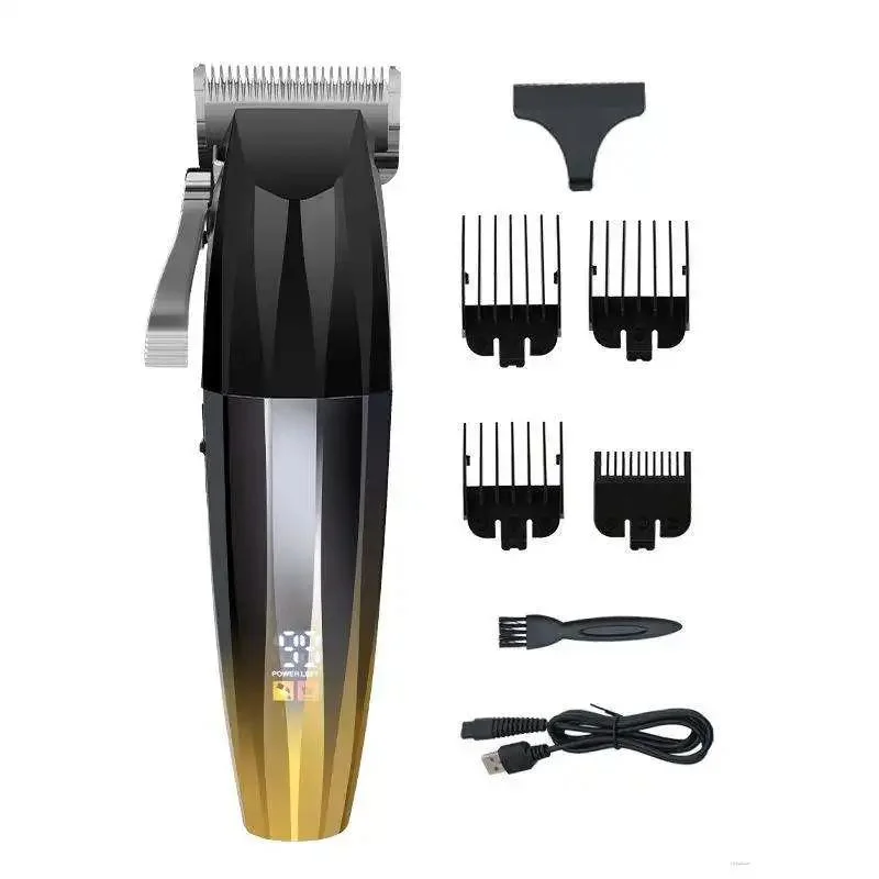 Cortapelos eléctricos profesional máquina de corte de pelo pantalla LCD Barber Clippers Cabello