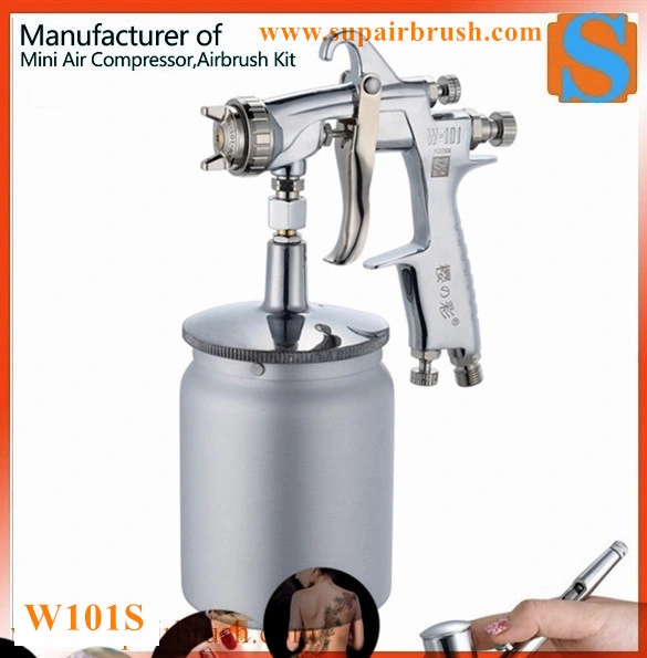 W101 Spray Gun Hand Manual Airbrush Gun W-101 Pneumatic Gun for Car Painting 0.8/1.0/1.3/1.5/1.8mm