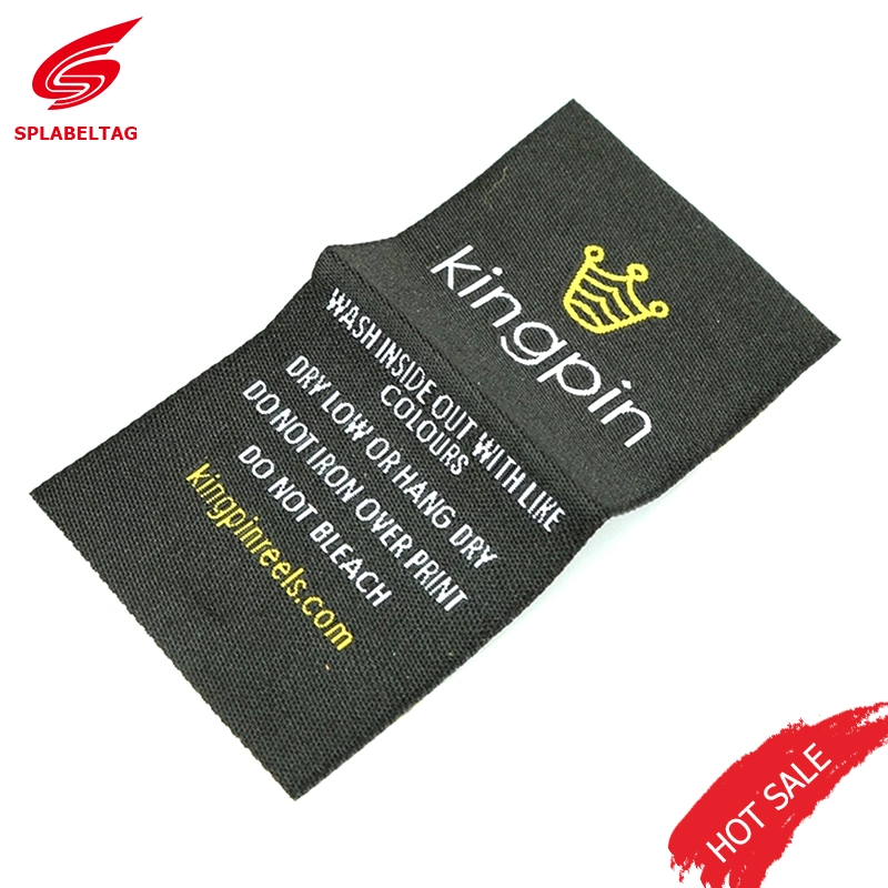 Custom Home Textile Labels Garment Care Woven Labels for Clothing