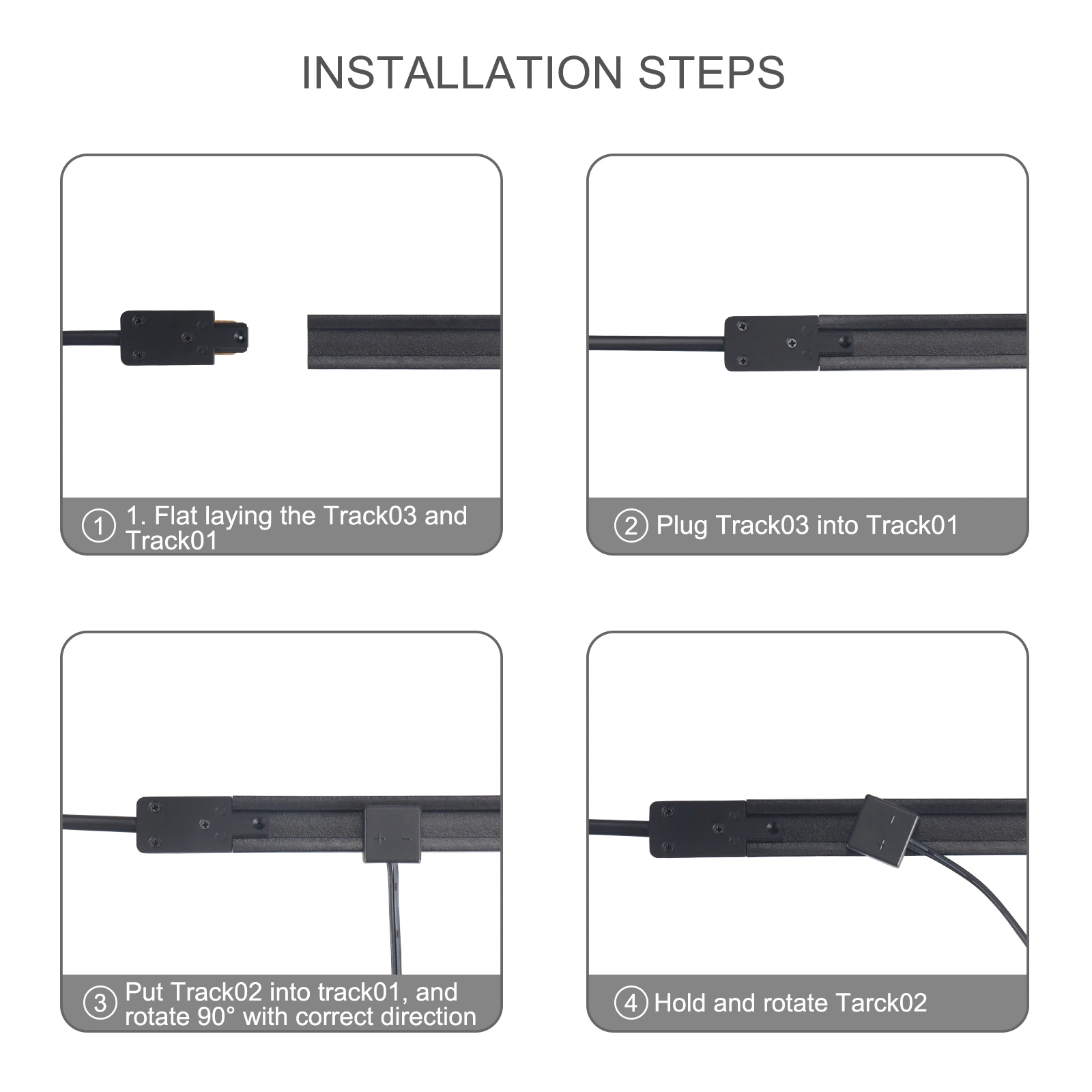 Lighting Plug Socket Track Accessories System Goods Shelves Lights Power LED Panel Track