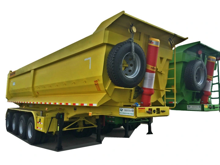 1%~10% Off Discount SINOTRUK 3/4 axle transportation Tipping tipper trailer/ 60 tons heavy duty dumping truck dump trailer