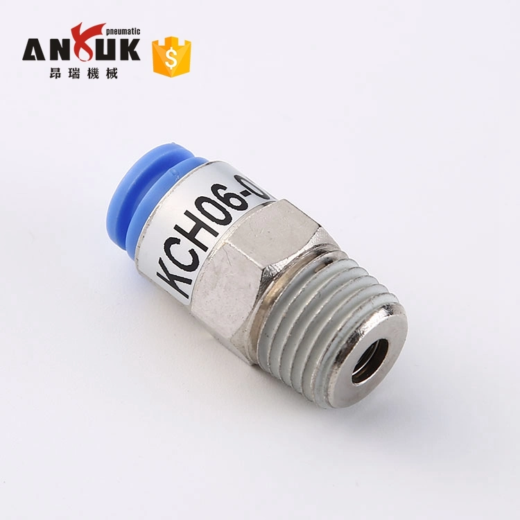 Kch06-02s Quick Couple Air Pipe Connector Round Metal Pneumatic Air Tube Fitting