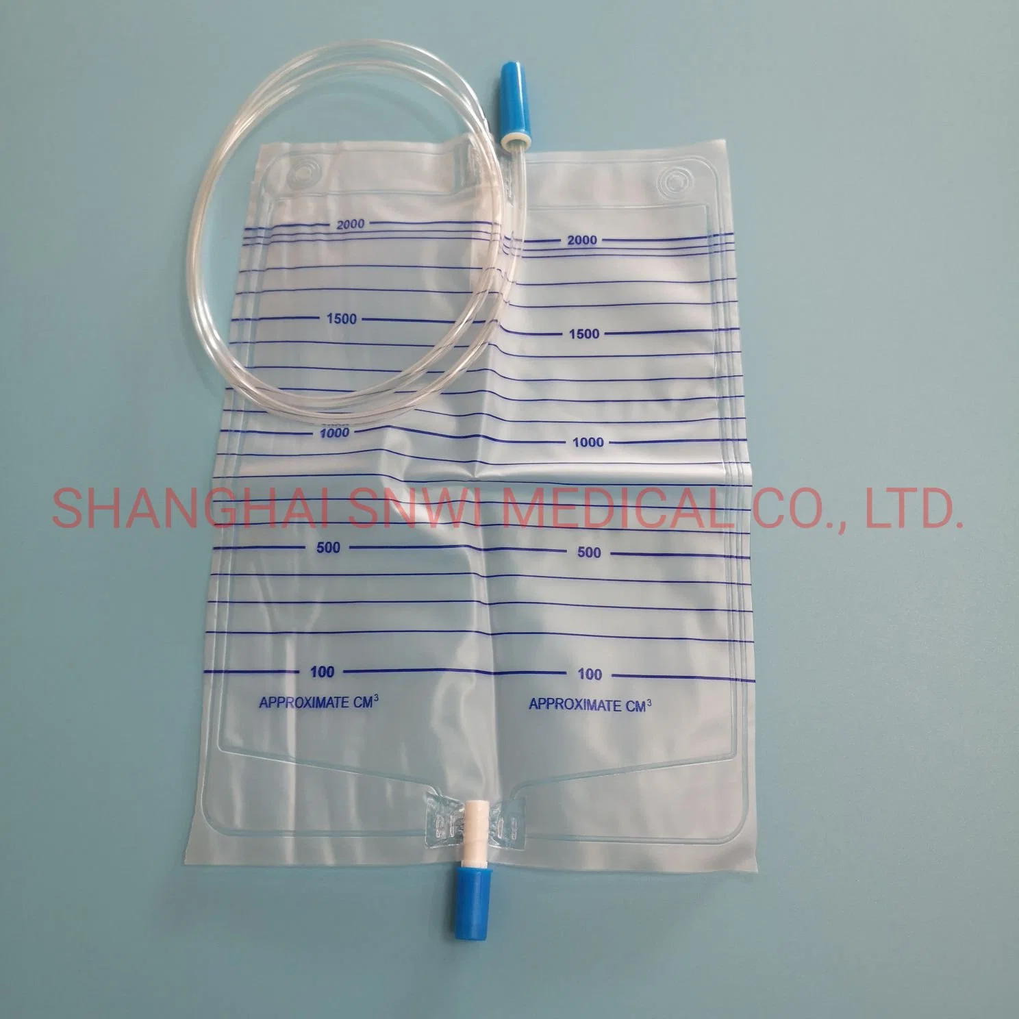 Disposable Urine Bag Medical Transparent Drainage Collection Bag with Pull & Push Valve