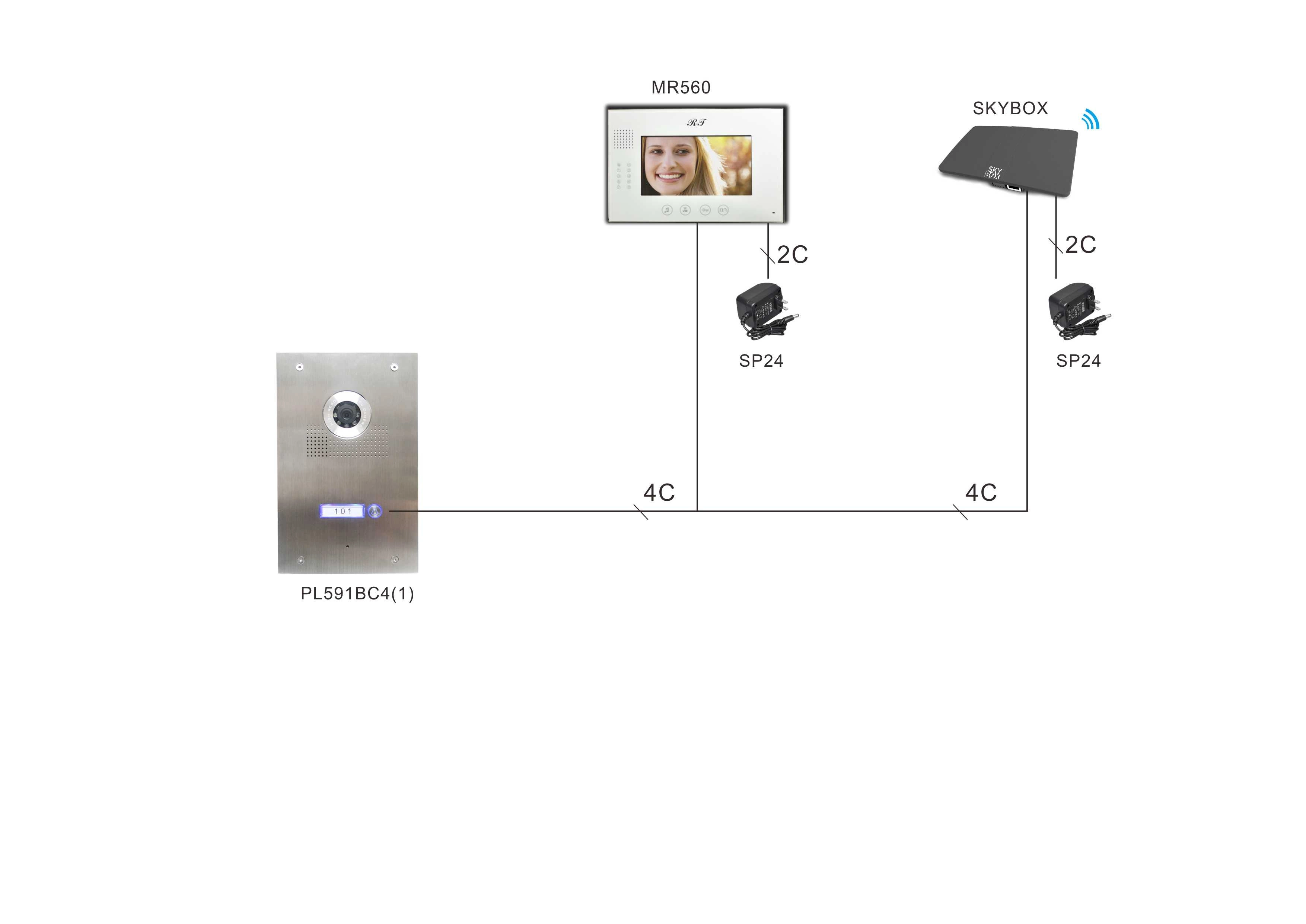 Doorphone-Aluminum Alloy Panel with IR Camera for Intercom