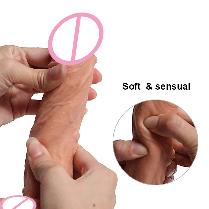 Jouet sexuel pour adultes en silicone souple et réaliste, extrêmement étanche avec une ventouse puissante