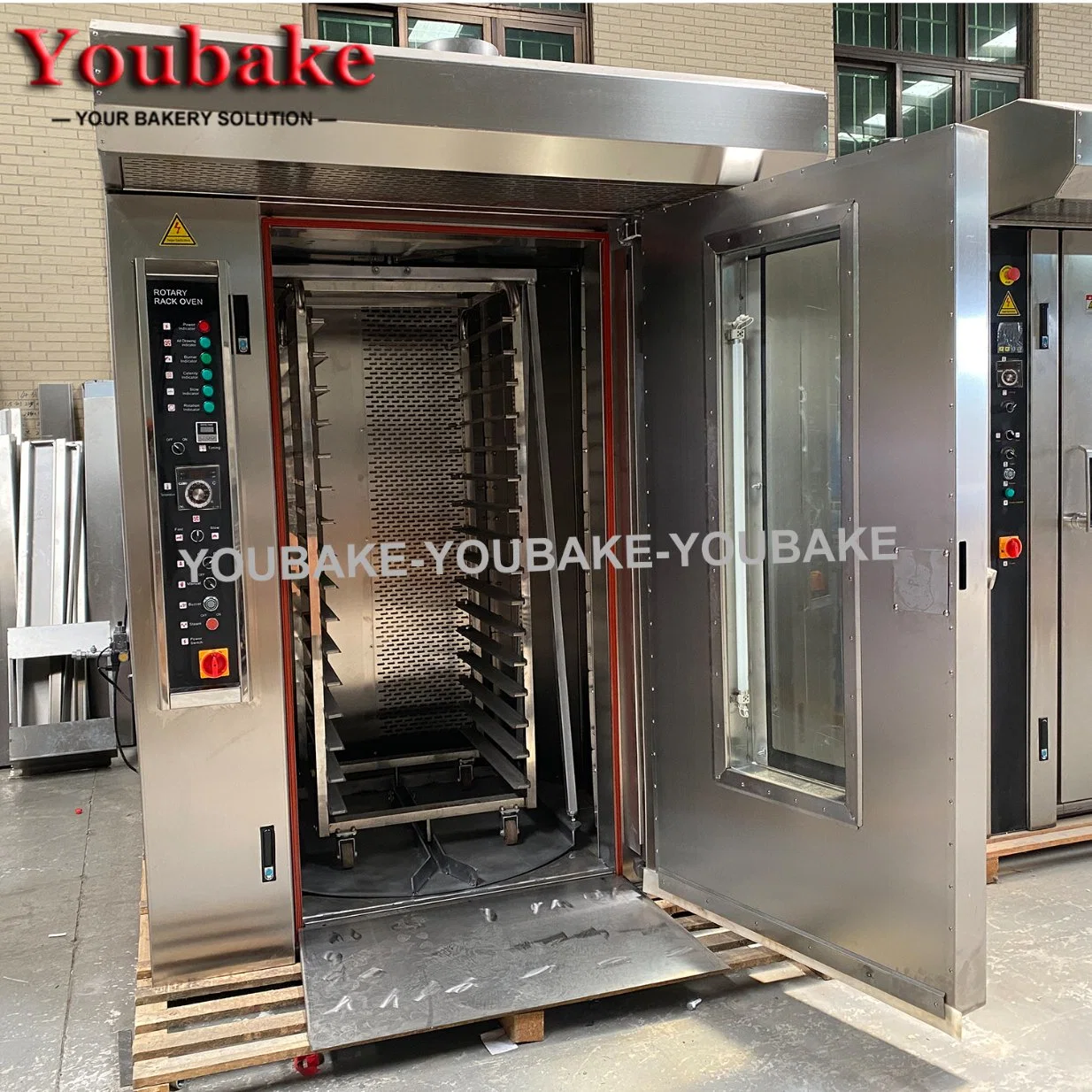 Commercial Bread Baking Oven Bakery Machinery 16 32 Trays Rotary Bread Rack Oven / Bakery Equipment / Rotating Baking Oven