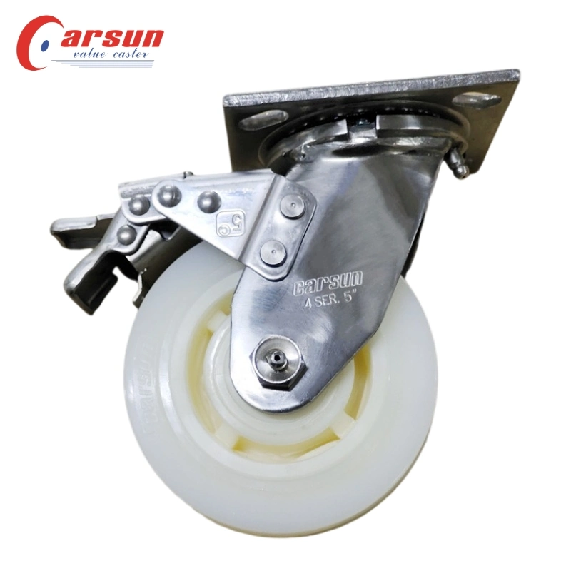 Stainless Steel Castors 3/4/5/6/8inch Industrial Caster Wheels with Rust Prevention and Corrosion Resistance