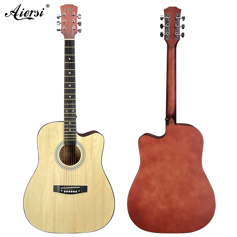 Buy Factory Price China Made All Wood 41 Inch Cutaway Western Folk Acoustic Guitar for Sale