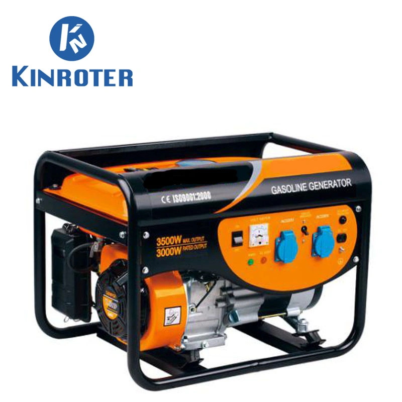 Venta en caliente 100% alambre de cobre 750W 1000W 2kW 3kw 4kw 5kW 6Kw 7kw 8kW 3kVA 5kVA 6kVA 7kVA Alimentación portátil Generador de gasolina industrial Marca TI-Ger