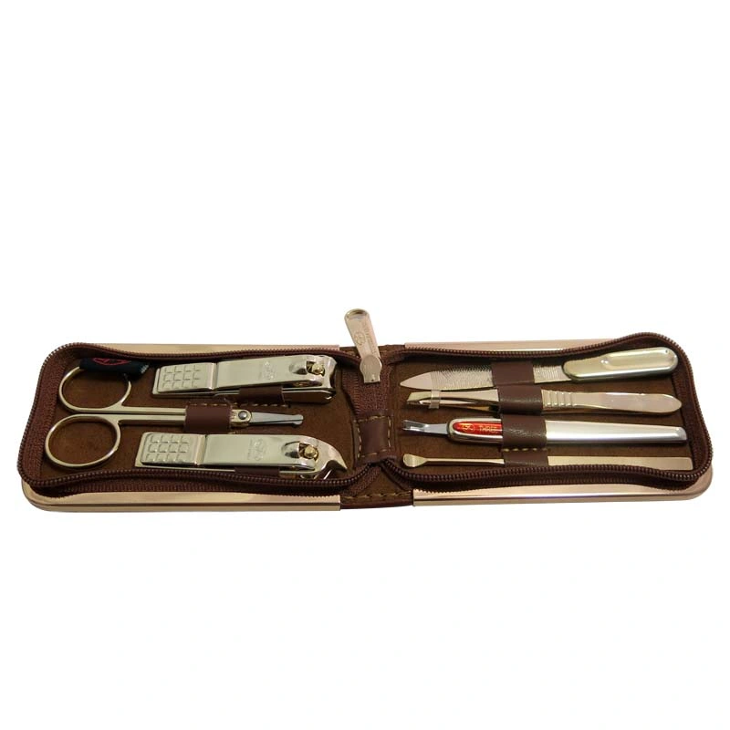 Equipamento de beleza 7 em 1 Mini-Size fácil levar Golden Plating Kit Manicure Set (910TG)