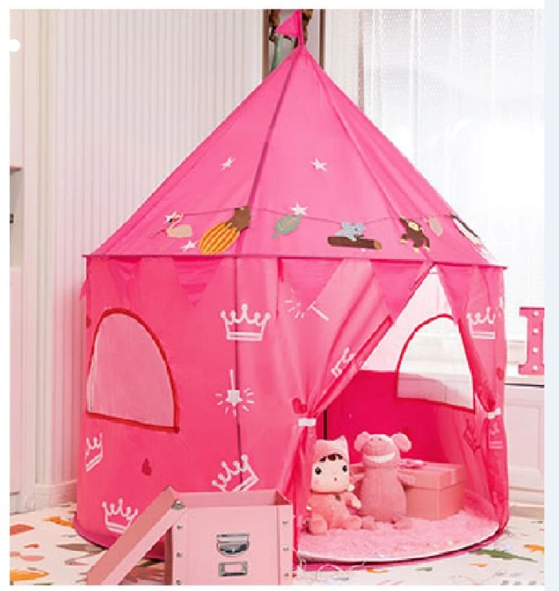 Kiddie Princess Crown Tent Collapsible Children Tent Pop up Round Game Room Esg16358