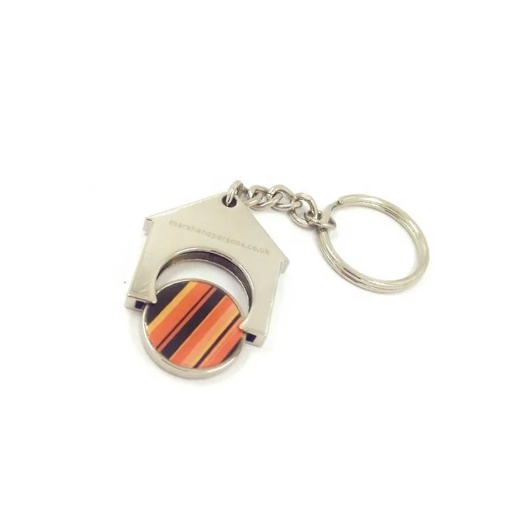 Metal Shopping Cart Trolley Coin Keychain Token Keyring Shopping Trolley Coin