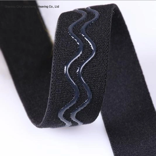 Custom Logo Nylon Anti Slip Silicone Gripper Elastic Webbing Printing Band