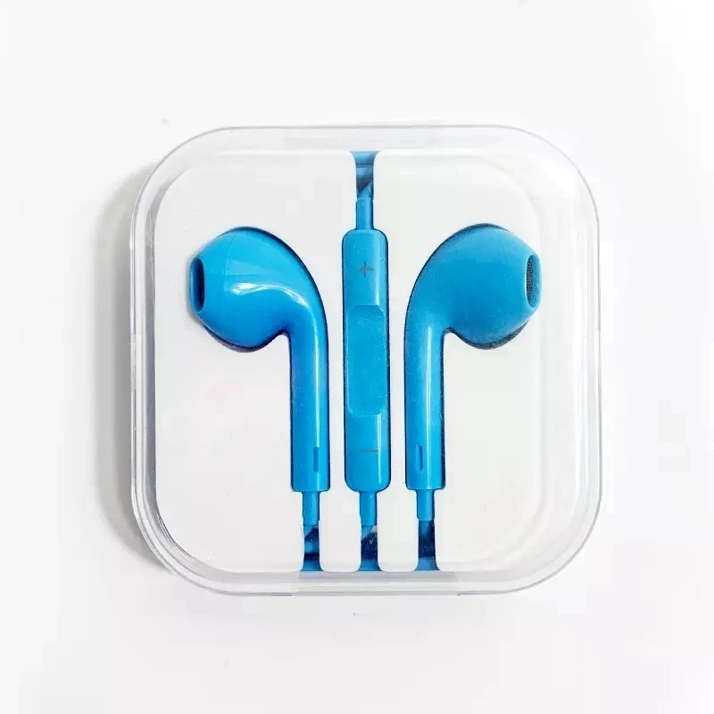 Hot de colorida en la oreja los auriculares de plástico con cable para regalos promocionales ordenador y teléfono móvil Auricular