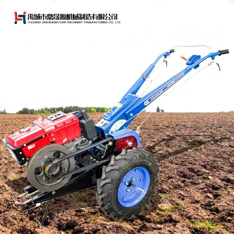 Chinese Small Farm Walking-Tractor-15HP Diesel Engine Hand Walk Behind Walking Tractor Two Wheel Tractor Agricultural