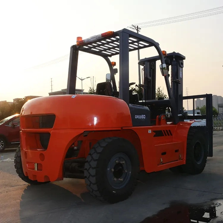 China Heli 6 Ton Cpcd60 Diesel Forklift con aire acondicionado Cabina y horquilla giratoria