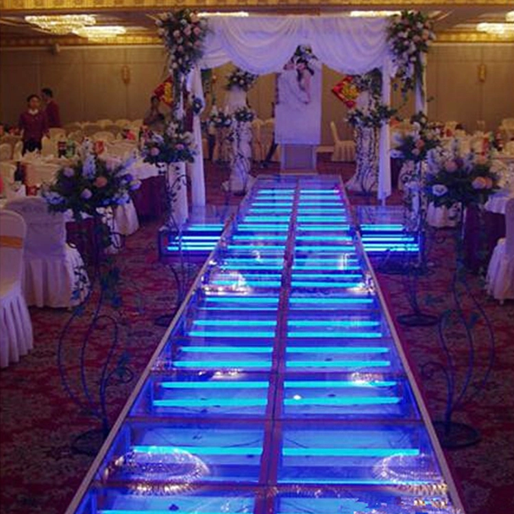 La decoración de cristal acrílico de aluminio de la etapa de la boda para la venta