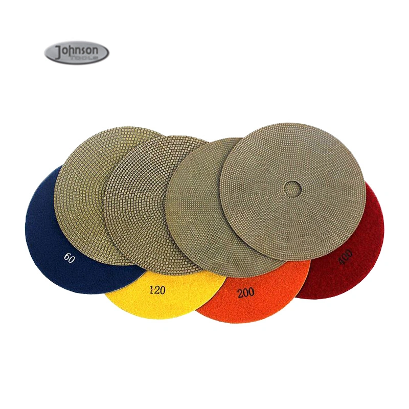 6inch Electroplated Metal Polishing Pads for Porcelain Tile