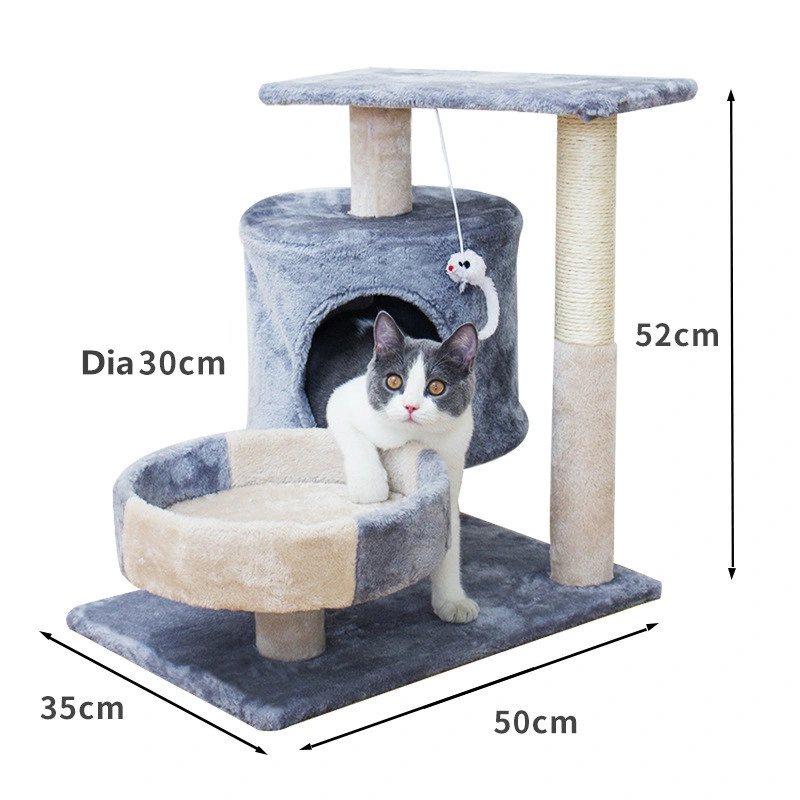 Small and Medium-Sized Cat Climbing Frame with Mouse Toys