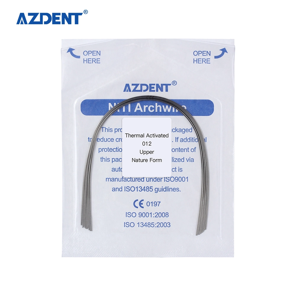 Azdent Dental Round Orthodontic Niti Thermal Activated Arch Wire Natural Form