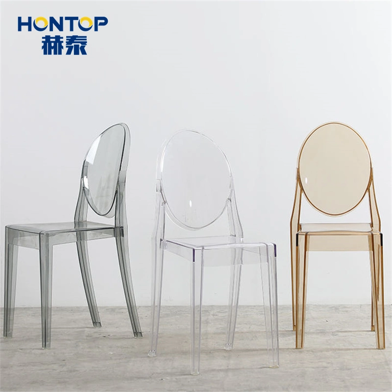 Morden Elegant Wedding Banquet Outdoor Restaurant PMMA Transparent Stackable Luxury Clear Dining Chair